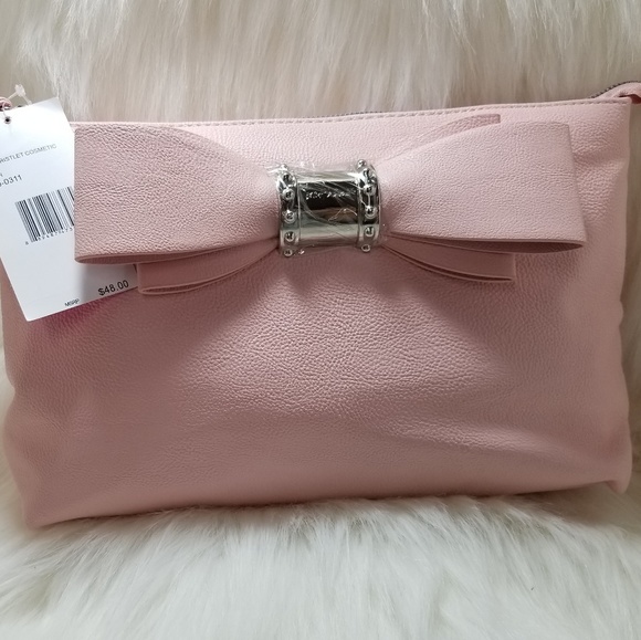 Betsey Johnson Handbags - NEW Betsey Johnson Bow/Wristlet In Blush MSRP $48